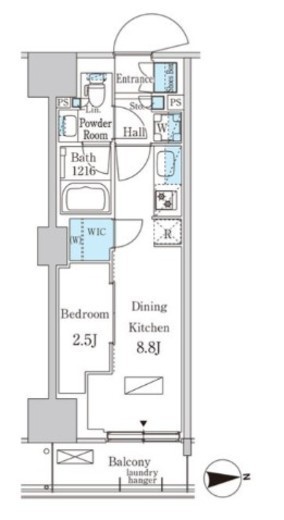 パークアクシス品川天王洲アイル　221号室　間取り
