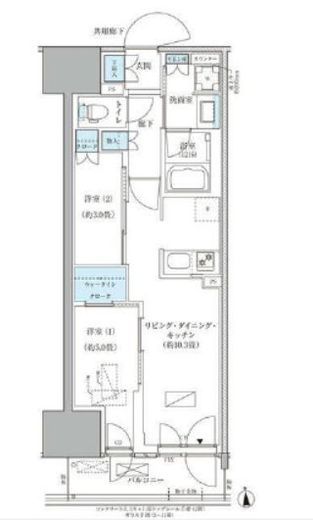 パークアクシス品川天王洲アイル　212号室　間取り