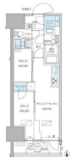 パークアクシス品川天王洲アイル　210号室　間取り