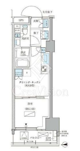 パークアクシス品川天王洲アイル　214号室　間取り