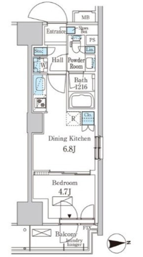 パークアクシス品川天王洲アイル　217号室　間取り