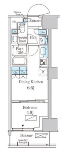 パークアクシス品川天王洲アイル　218号室　間取り
