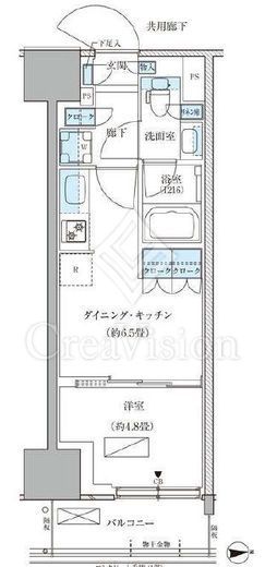 パークアクシス品川天王洲アイル　223号室　間取り