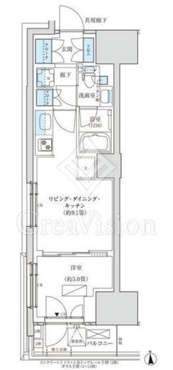 パークアクシス品川天王洲アイル　706号室　間取り