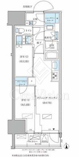 パークアクシス品川天王洲アイル　1109号室　間取り