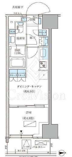 パークアクシス品川天王洲アイル　618号室　間取り