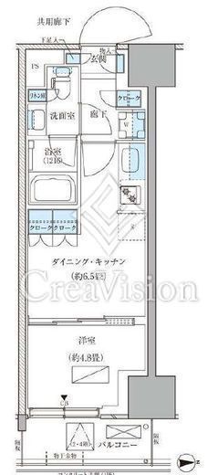 パークアクシス品川天王洲アイル　619号室　間取り