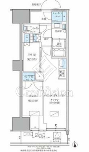 パークアクシス品川天王洲アイル　707号室　間取り