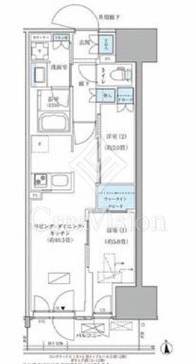 パークアクシス品川天王洲アイル　708号室　間取り