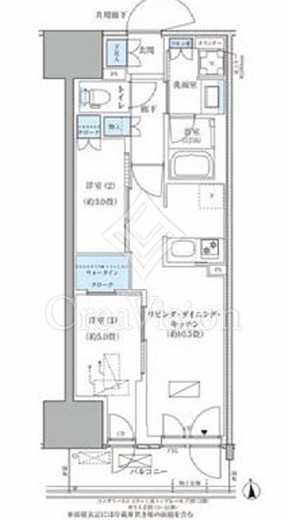 パークアクシス品川天王洲アイル　712号室　間取り