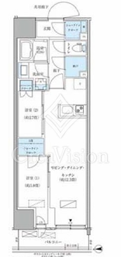 パークアクシス品川天王洲アイル　902号室　間取り