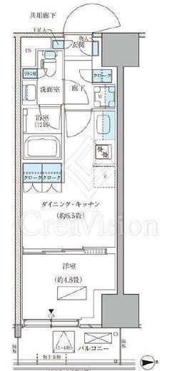 パークアクシス品川天王洲アイル　224号室　間取り