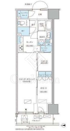 パークアクシス品川天王洲アイル　1102号室　間取り