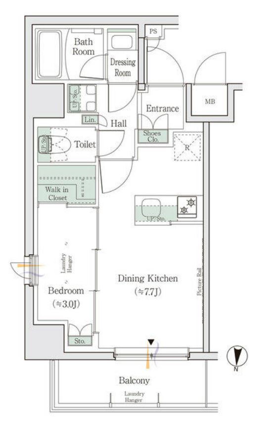 ワンルーフレジデンス亀戸　301号室　間取り