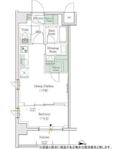 ONE ROOF RESIDENCE KAMEIDO (ワンルーフレジデンス亀戸)　511号室　間取り