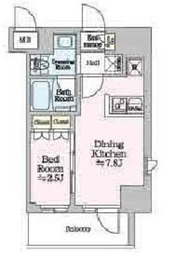 ONE ROOF RESIDENCE KAMEIDO (ワンルーフレジデンス亀戸)　704号室　間取り