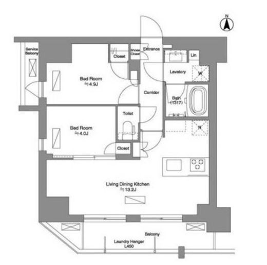 ブリリアイスト新御徒町　1203号室　間取り