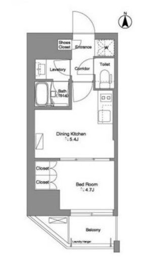 ブリリアイスト新御徒町　504号室　間取り