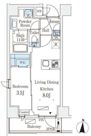 リテラス住吉　606号室　間取り