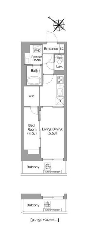 コンフォリア・リヴ豊洲キャナル　603号室　間取り