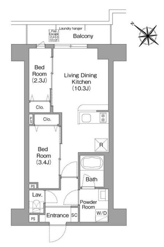 コンフォリア・リヴ豊洲キャナル　909号室　間取り