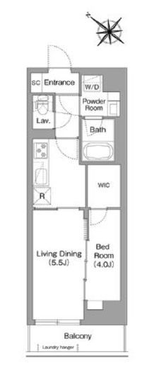 コンフォリア・リヴ豊洲キャナル　1002号室　間取り
