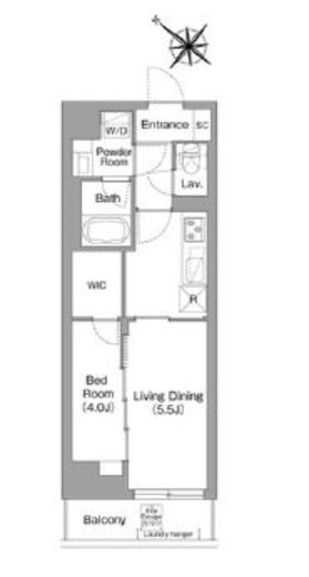 コンフォリア・リヴ豊洲キャナル　1003号室　間取り