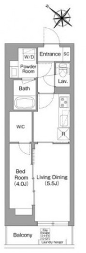 コンフォリア・リヴ豊洲キャナル　104号室　間取り