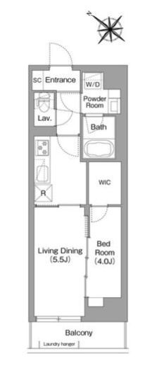コンフォリア・リヴ豊洲キャナル　1202号室　間取り