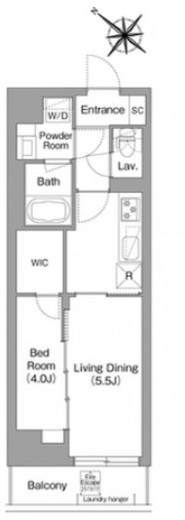 コンフォリア・リヴ豊洲キャナル　1203号室　間取り