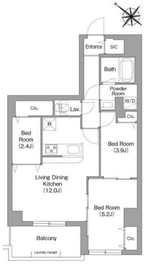 コンフォリア・リヴ豊洲キャナル　901号室　間取り