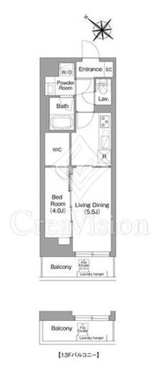コンフォリア・リヴ豊洲キャナル　903号室　間取り