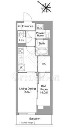 コンフォリア・リヴ豊洲キャナル　702号室　間取り