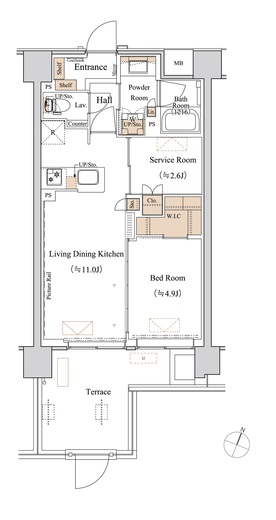 ブランシエスタ西馬込　103号室　間取り