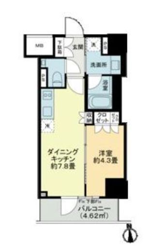 Brun Pilier日本橋　604号室　間取り