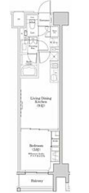 ザ・パークハビオ日本橋三越前　403号室　間取り