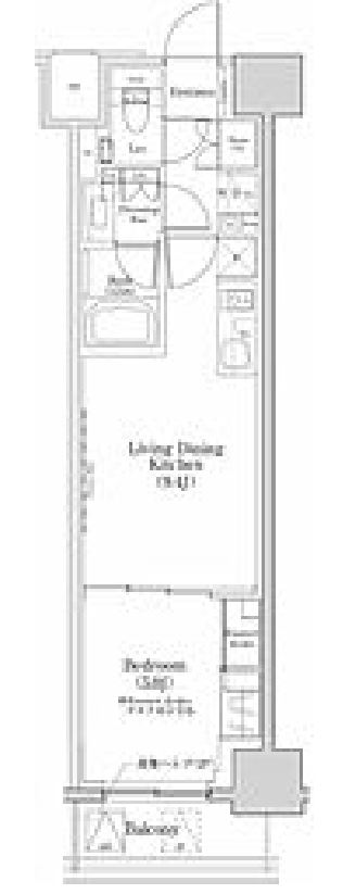 ザ・パークハビオ日本橋三越前　1005号室　間取り