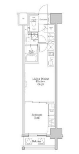 ザ・パークハビオ日本橋三越前　1005号室　間取り