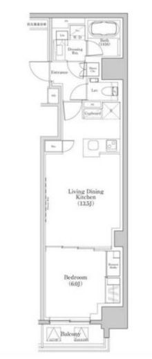 ザ・パークハビオ日本橋三越前　701号室　間取り