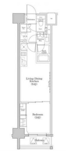 ザ・パークハビオ日本橋三越前　704号室　間取り