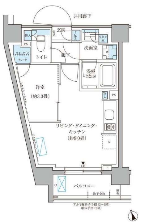 パークアクシス文京本郷　225号室　間取り