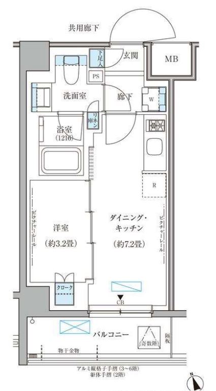 パークアクシス文京本郷　223号室　間取り