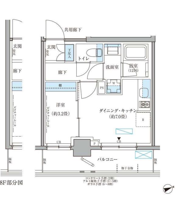 パークアクシス文京本郷　411号室　間取り