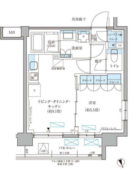 パークアクシス文京本郷　226号室　間取り