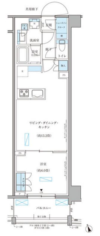 パークアクシス文京本郷　403号室　間取り
