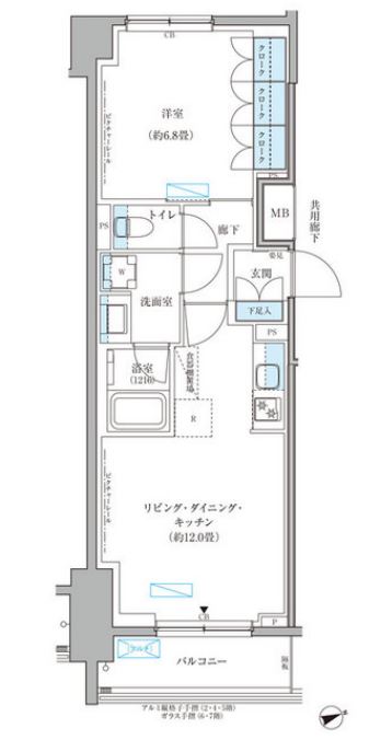 パークアクシス文京本郷　410号室　間取り