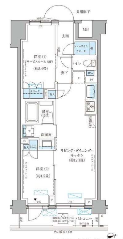 パークアクシス文京本郷　409号室　間取り