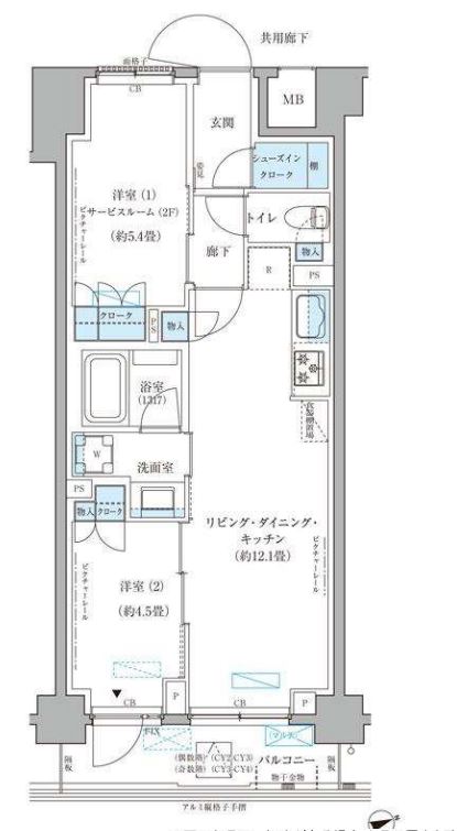 パークアクシス文京本郷　607号室　間取り