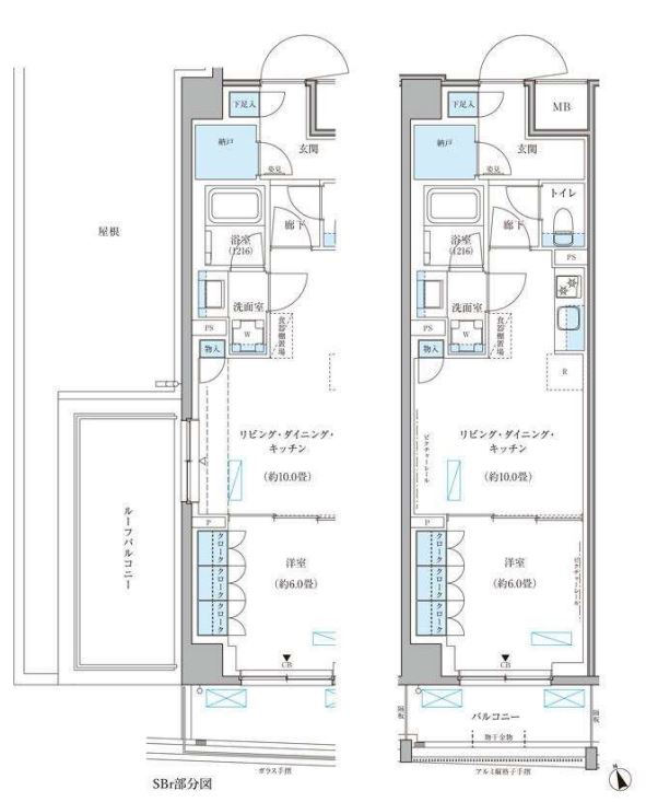 パークアクシス文京本郷　504号室　間取り