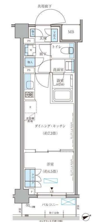 パークアクシス文京本郷　218号室　間取り